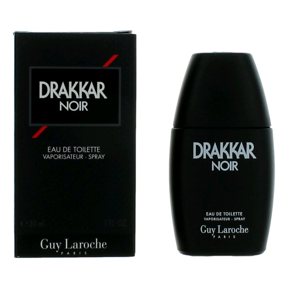 Bottle of Drakkar Noir by Guy Laroche, 1 oz Eau De Toilette Spray for Men
